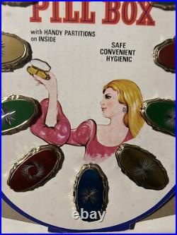 Vintage Fashionable Pill Box Advertising Advertisement Store Display 1960s