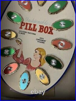 Vintage Fashionable Pill Box Advertising Advertisement Store Display 1960s