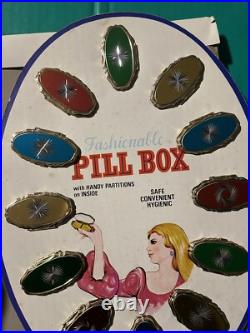 Vintage Fashionable Pill Box Advertising Advertisement Store Display 1960s