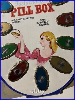 Vintage Fashionable Pill Box Advertising Advertisement Store Display 1960s