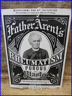 Vintage Father's Arent Medicine Sign Antique Signs Drug Store Display 8018