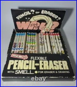 Vintage Flexible Pencil or Eraser New Old Stock Store Display 19 Total