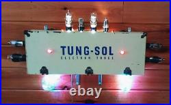 Vintage Folk Art Lighted Sign Advertising Display Tung-Sol Electron Power Tube