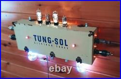 Vintage Folk Art Lighted Sign Advertising Display Tung-Sol Electron Power Tube