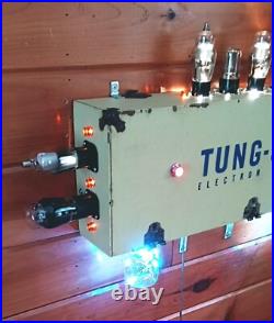 Vintage Folk Art Lighted Sign Advertising Display Tung-Sol Electron Power Tube