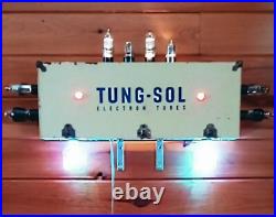 Vintage Folk Art Lighted Sign Advertising Display Tung-Sol Electron Power Tube
