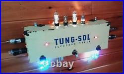 Vintage Folk Art Lighted Sign Advertising Display Tung-Sol Electron Power Tube