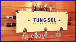 Vintage Folk Art Lighted Sign Advertising Display Tung-Sol Electron Power Tube