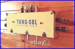 Vintage Folk Art Lighted Sign Advertising Display Tung-Sol Electron Power Tube