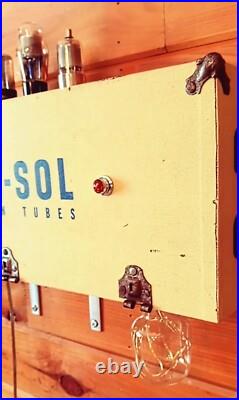 Vintage Folk Art Lighted Sign Advertising Display Tung-Sol Electron Power Tube