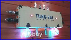 Vintage Folk Art Lighted Sign Advertising Display Tung-Sol Electron Power Tube