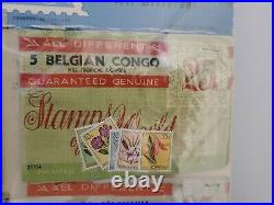 Vintage Foreign Stamps Store Display Printed in England 12X 16