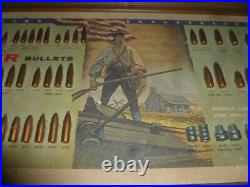 Vintage Framed Minuteman Speer Bullets Display Board Ammo Advertising 1960s