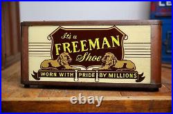 Vintage Freeman Shoe Neon Sign Allison Sign Co. Countertop Store Display Lion