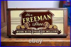 Vintage Freeman Shoe Neon Sign Allison Sign Co. Countertop Store Display Lion