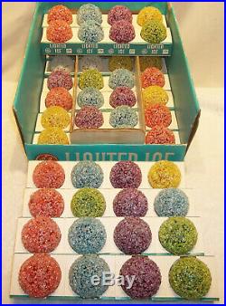 Vintage GE Lighted Ice Frosted Christmas Tree Light Bulbs CASE OF 48 NOS