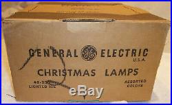 Vintage GE Lighted Ice Frosted Christmas Tree Light Bulbs CASE OF 48 NOS