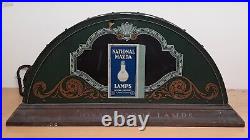 Vintage GE National Mazda Lamps Display Bulb Tester Antique Advertising