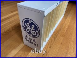 Vintage GE Projector Lamps Metal Store Display + GE Logo Sign by A. M. D. Co. USA