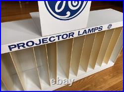 Vintage GE Projector Lamps Metal Store Display + GE Logo Sign by A. M. D. Co. USA