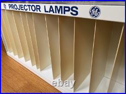 Vintage GE Projector Lamps Metal Store Display + GE Logo Sign by A. M. D. Co. USA
