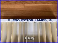 Vintage GE Projector Lamps Metal Store Display + GE Logo Sign by A. M. D. Co. USA