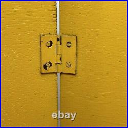 Vintage GUIGNOL JC Marionettes Display Advertising Wooden Sign Yellow Black