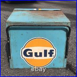 Vintage GULF gas oil station ANCO windshield wiper display cabinet