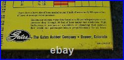 Vintage Gates Rubber Hose Display Tin Sign Countertop Store Display TOC Gas Oil