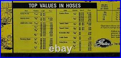 Vintage Gates Rubber Hose Display Tin Sign Countertop Store Display TOC Gas Oil