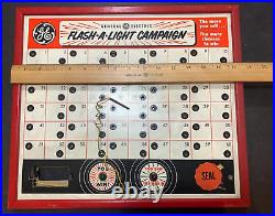 Vintage General Electric STORE DISPLAY FLASHLIGHT CAMPAIGN 60 CHANCES TO WIN