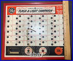 Vintage General Electric STORE DISPLAY FLASHLIGHT CAMPAIGN 60 CHANCES TO WIN