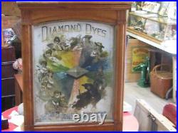 Vintage General Store Diamond Dyes Display Cabinet Evolution Of Woman
