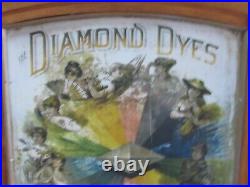 Vintage General Store Diamond Dyes Display Cabinet Evolution Of Woman