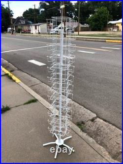 Vintage General Store Metal Wire Spinning Postcard Display Rack 48 Slot