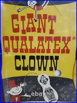 Vintage Giant Qualatex Clown Balloon with Store Display 8.5X 12 RARE NEW