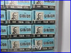 Vintage Gibson Double Edge Blades Store Display 24 BOXES RARE