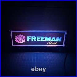 Vintage Glass Light Up Sign Freeman Shoe boot Advertising Store Counter Display