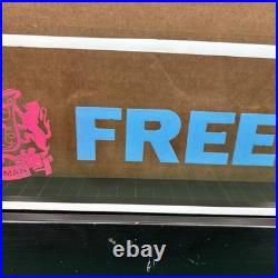 Vintage Glass Light Up Sign Freeman Shoe boot Advertising Store Counter Display Vintage Glass Light Up Sign Freeman Shoe boot Advertising Store Counter Display
