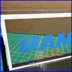Vintage Glass Light Up Sign Freeman Shoe boot Advertising Store Counter Display