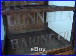 Vintage Gonella Baking Co. Counter Top Antique Display Case General Store