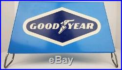 Vintage Goodyear Tire Metal Stand Rack Holder Store Display Advertisement NOS