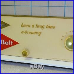 Vintage Grain Belt Beer Lighted Sign, Radio, Bar Counter Top Display, Team Score