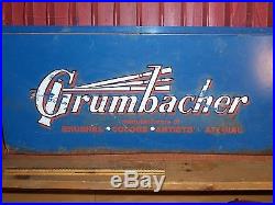 Vintage Grumbacher Brush Advertising Artist Counter Store Display Metal Art Pen