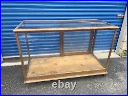 Vintage H. S. B. General Store Display Case Glass & Wood Hibbard Spencer Bartlett