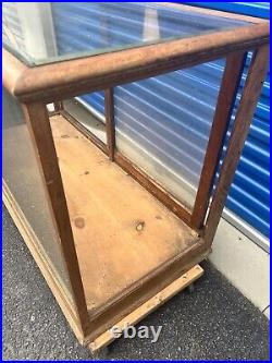 Vintage H. S. B. General Store Display Case Glass & Wood Hibbard Spencer Bartlett