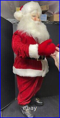 Vintage HAROLD GALE Christmas Standing Santa Claus Store Display 40 Tall