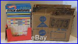 Vintage HOT WHEELS 1969 STICK-AROUNDS Full 36 Piece Store Display 6473 NEWithMIP/1