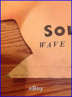 Vintage Hair Net Advertising Display Head Sign Cardboard Solo Wave Slumber Caps