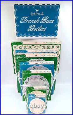 Vintage Hallmark Store Display French Lace Doilies with22 Sealed Packs 254 Doilies